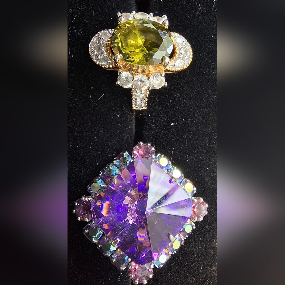 Assorted Vintage Gemstone Rings, Various Sizes